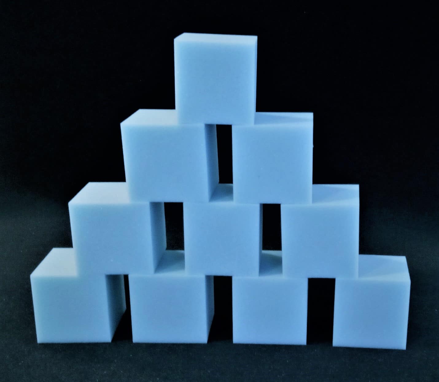 Schaumstoffwürfel 10x10x10 cm blau 20 Stück - Schaumstoff-Meister