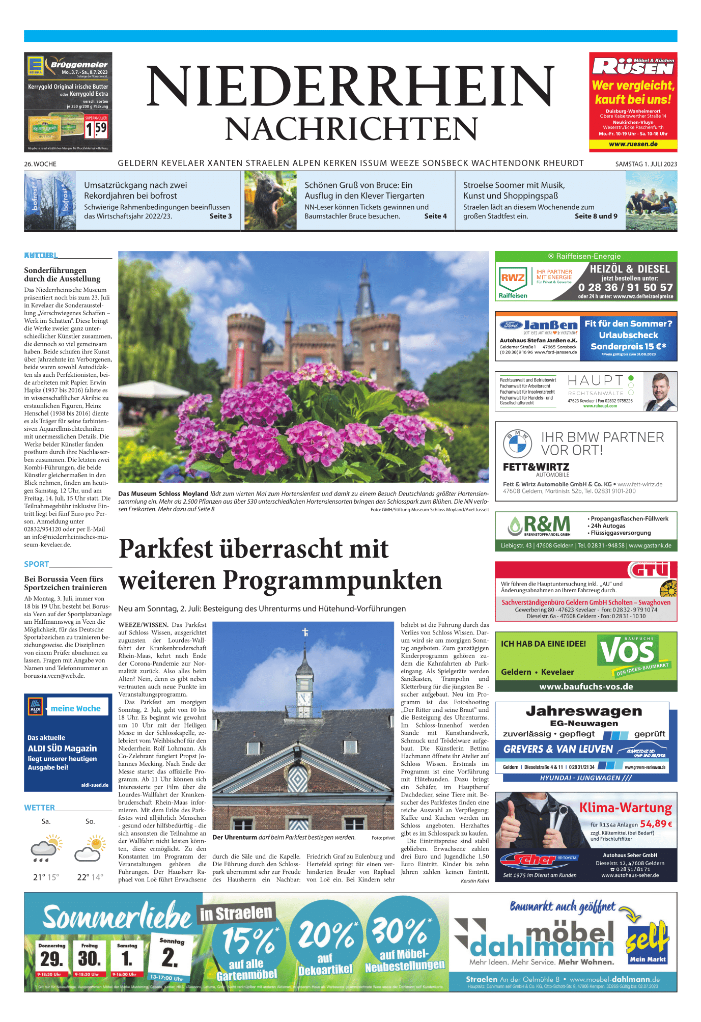 Niederrhein Nachrichten - 26. Woche - Geldern - Kevelaer - Xanten - Straelen - Alpen - Kerken - Issum - Weeze - Sonsbeck - Wachtendonk und Rheurdt - Samstag 1. Juli 2023